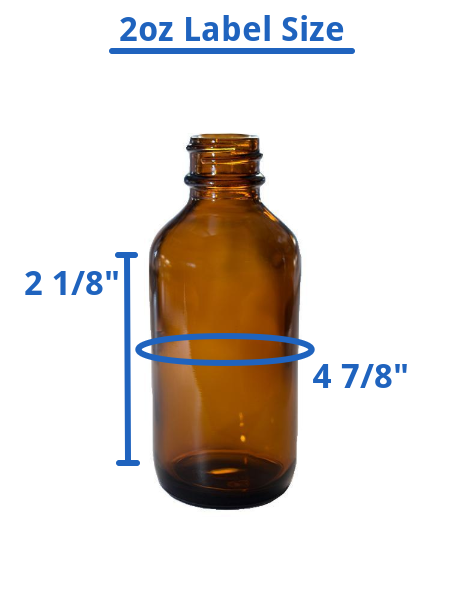 What size label will fit your 2oz Boston Round bottle? 